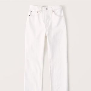 Abercrombie 90s Ultra High Rise Straight Jeans Off-white Sz 26S